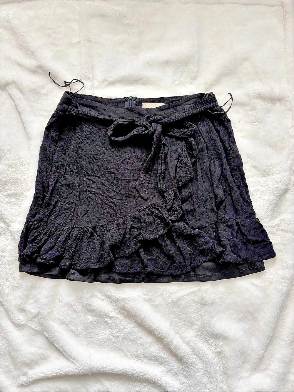Altar’d State Black Ruffle Mini Skirt